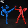 Anime-Style Articulated Dummy Figure with Display Stand