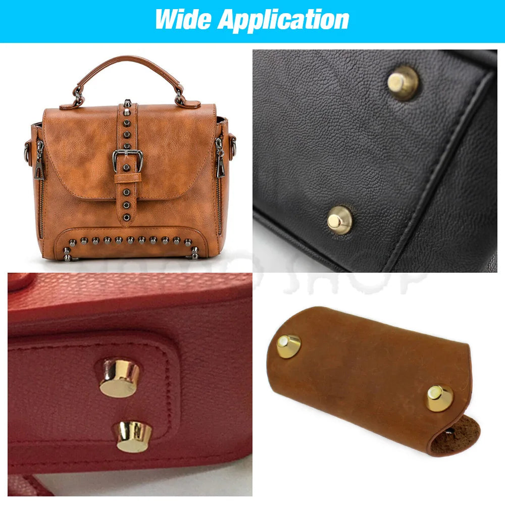 Metal Bag Bottom Rivets for Leather Craft and DIY Projects