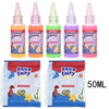 A set of 5 colorful liquid bottles and two pouches of Aqua Fairy DIY craft kits for kids