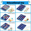 A set of educational toys featuring various matching activities like alphabet, animals, numbers, shapes, colors, and weather.