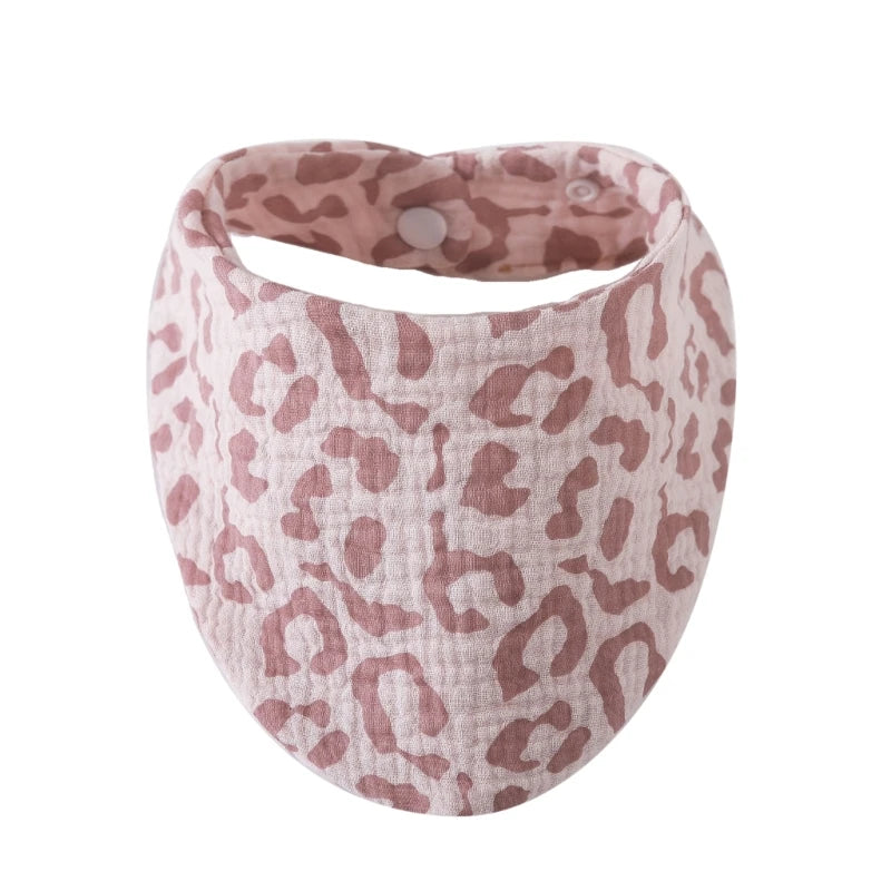 Organic Cotton Muslin Baby Bib with Bandana Style