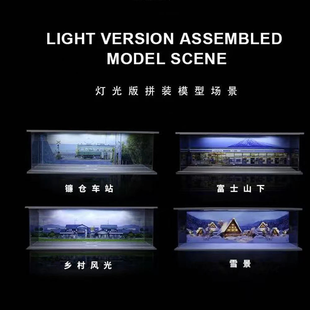 1:64 Scale Garage Diorama Model Kit with Working Lights