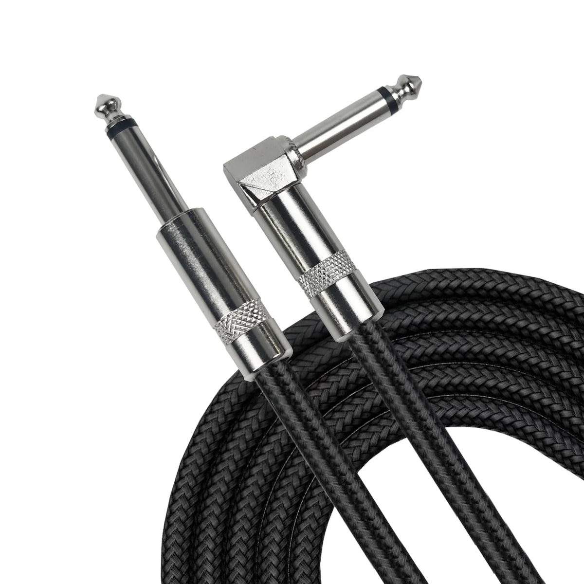 Braided Guitar Cable with 90° Plug – Noise Reduction for Clear Sound
