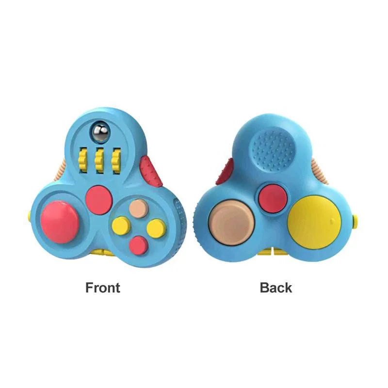 Rotating Fidget Toy with Gears, Buttons & Joystick
