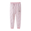 Light pink kids waterproof winter pants with quilted texture and fleece lining