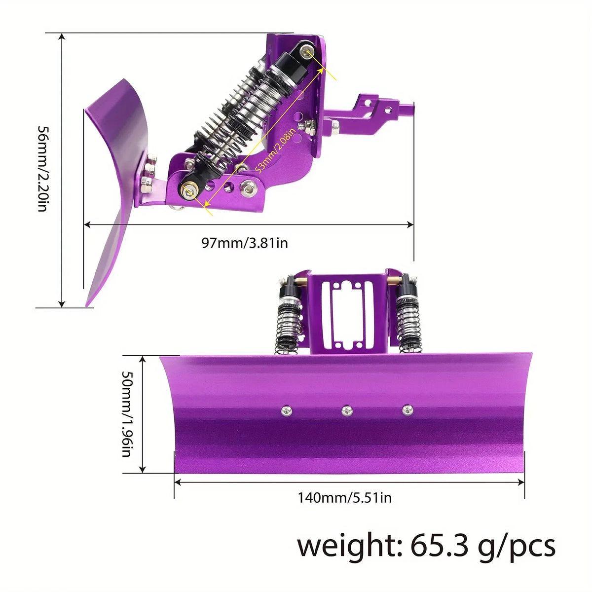 Aluminum Adjustable Snow Plow for 1/18 RC Crawler