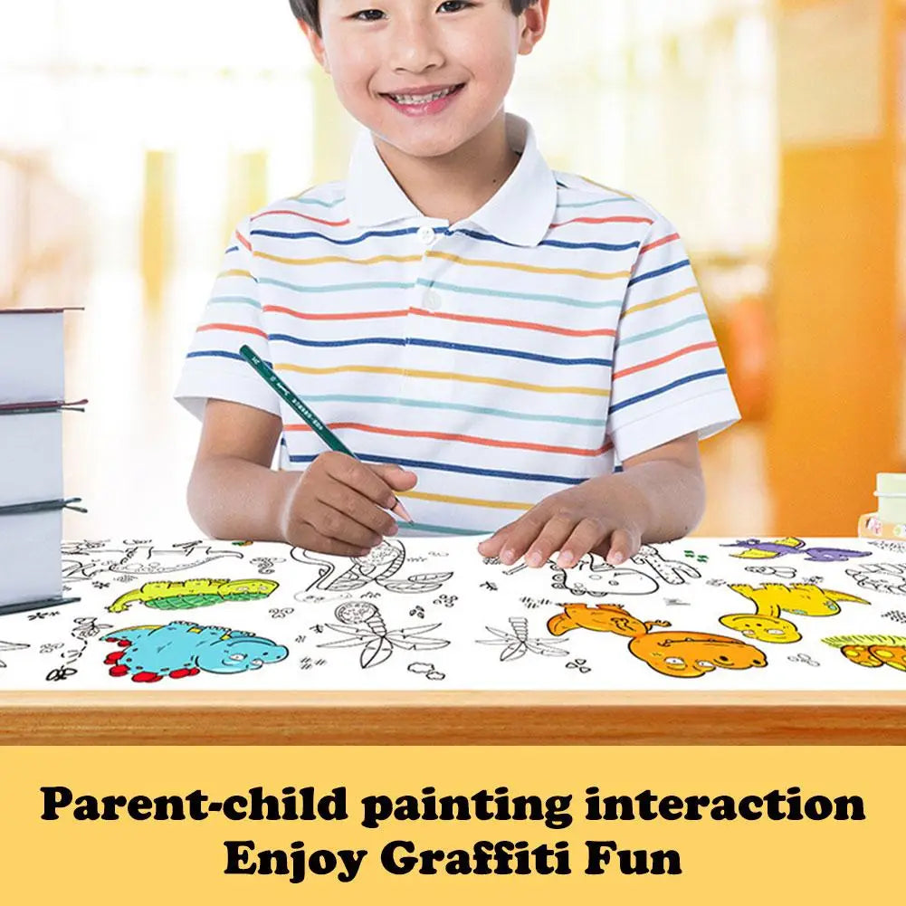Kids' Creative Drawing Scroll with Fun Themes