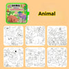 A set of animal-themed coloring pages in a book format for children.
