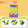 Rainbow Twist Puzzle Snake – Creative Fidget Toy for Kids & Adults