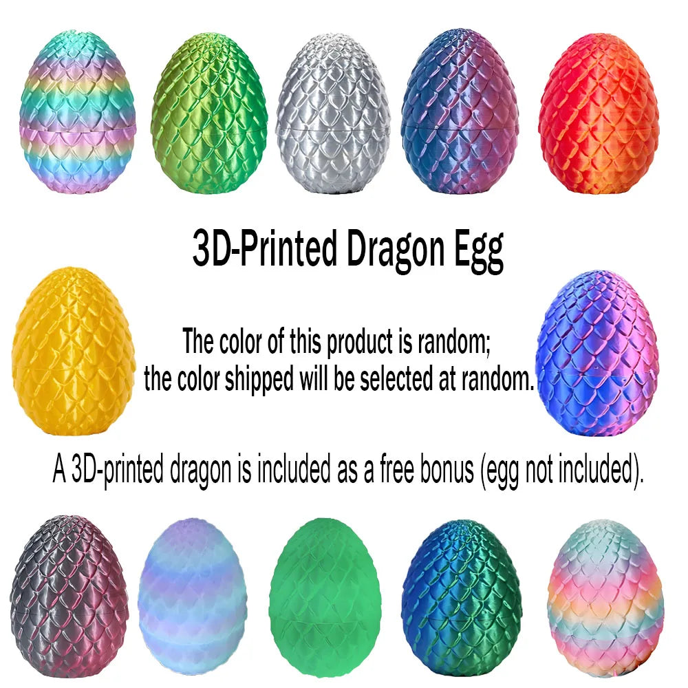 Articulated Dragon in Egg – 3D Printed Desk Ornament