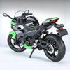 A black and lime green 1:12 scale Ninja motorcycle diecast model with lights and sound.