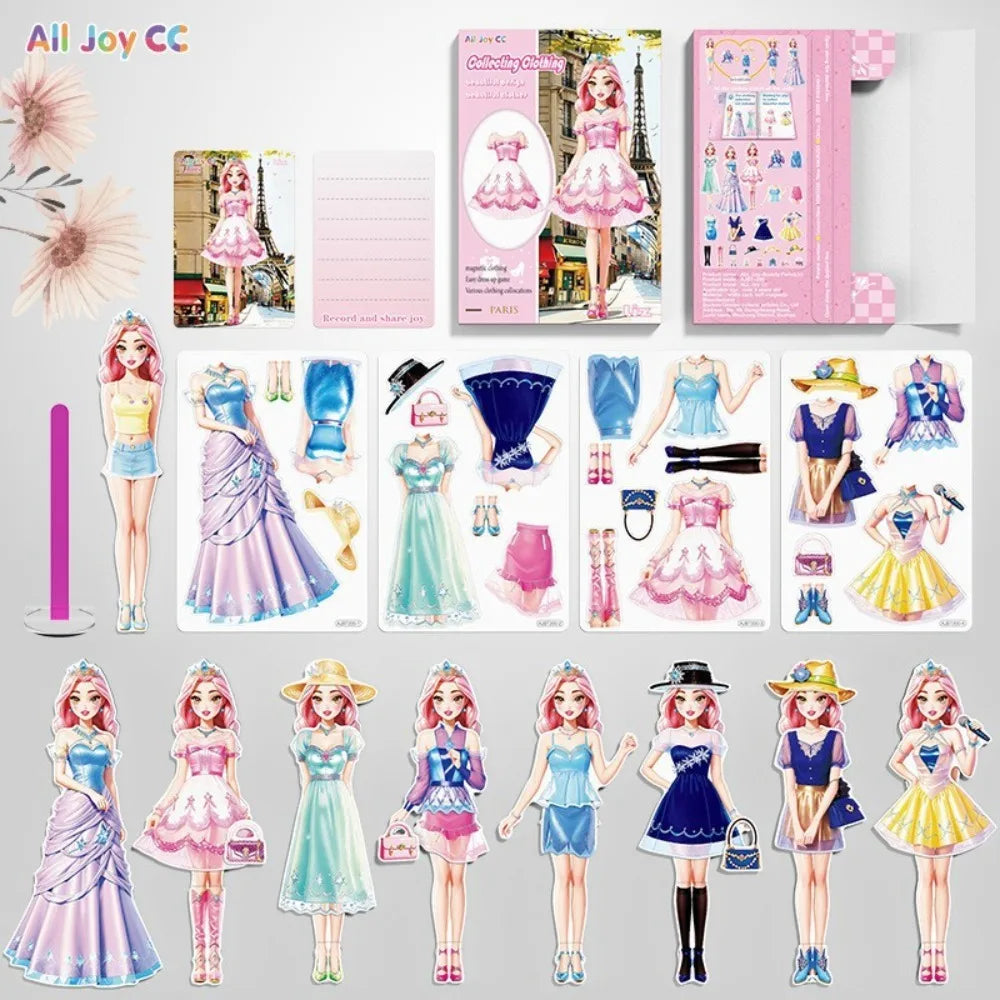 Magnetic Princess Dress-Up Play Set for Creative Girls