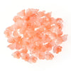 A pile of 50 pieces of pink cherry blossom flower glass beads for jewelry making