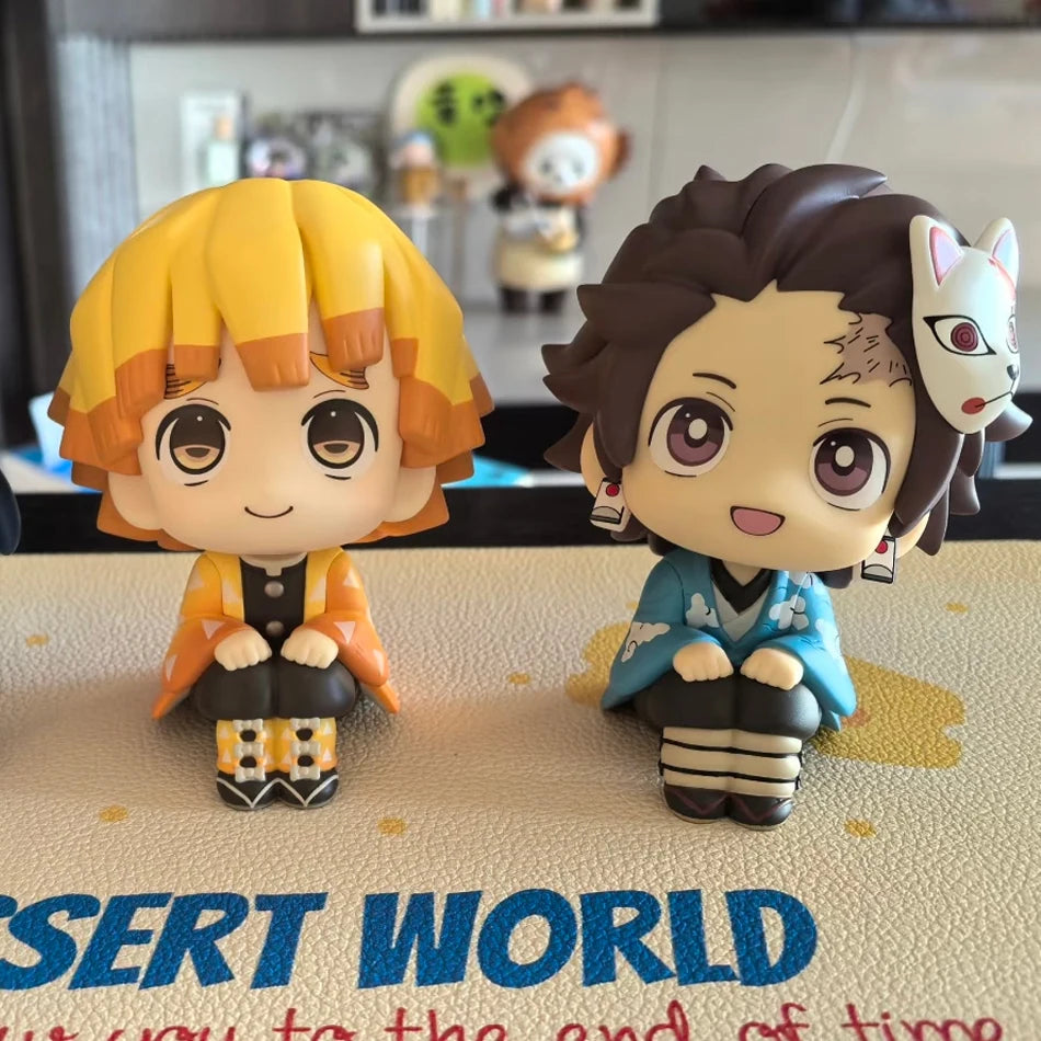 A figure set of Tanjiro and Nezuko from Demon Slayer, featuring detailed sculpts and paintwork.
