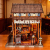 DIY Wooden Miniature Japanese Tavern Model Kit with LED Lighting