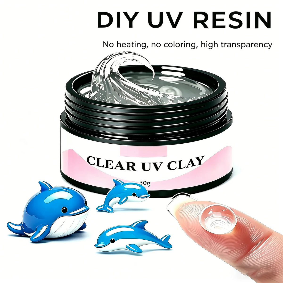 Crystal Clear UV Resin for Jewelry, Molds, and Miniature Crafts