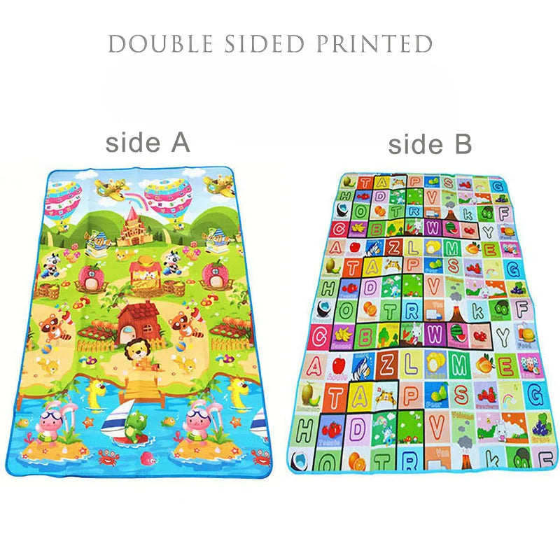 Double-Sided Educational Play Mat for Kids