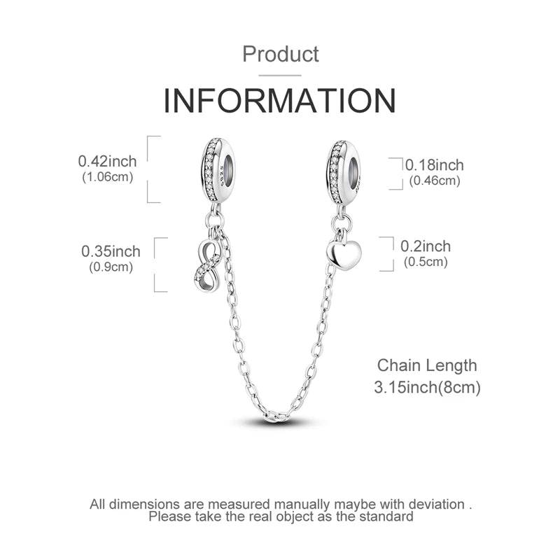 Sterling silver charm beads on a chain with a pendant for DIY jewelry making