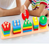 Geometric Shape Sorting Blocks Set for Toddlers