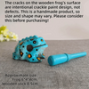 Handcrafted Wooden Frog Guiro Rasp Percussion Instrument