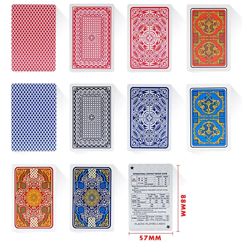 A collection of colorful playing cards featuring intricate patterns and designs.