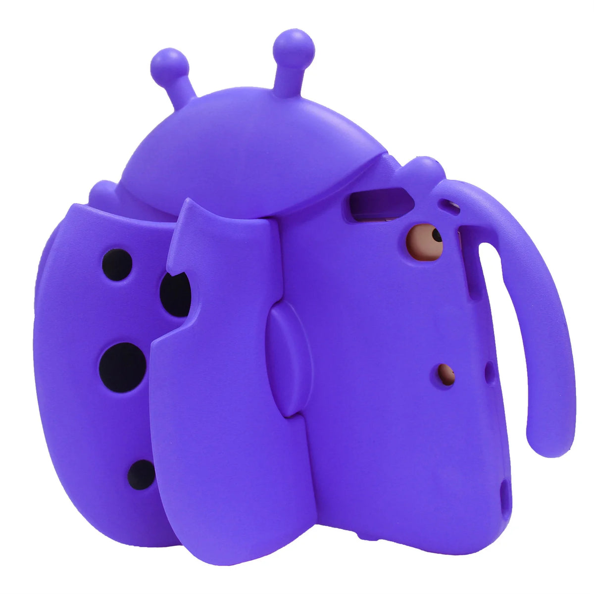 A purple playful cartoon EVA shockproof case designed for an iPad.