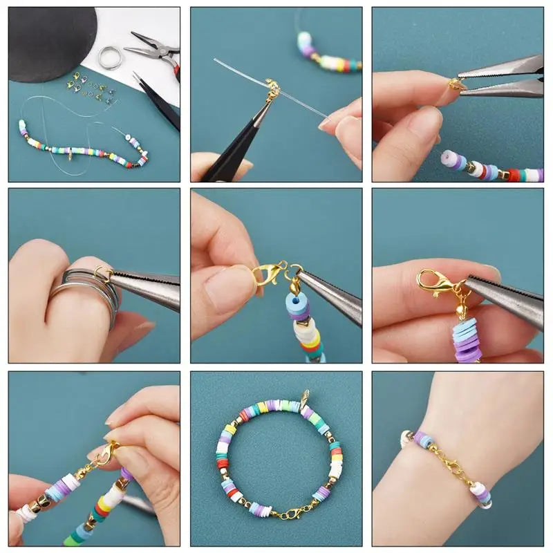 Stainless Steel Jewelry Findings Kit with Clasps, Jump Rings & Connectors