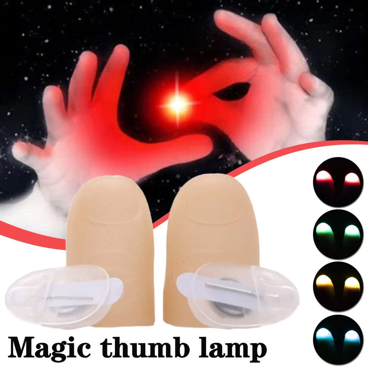 LED Flashing Finger Tips for Magic Tricks and Party Pranks