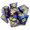 Handmade Resin D&D Dice Set – 7 Polyhedral Dice with Floral Design