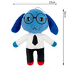 A blue animal hospital plush toy set featuring a doctor character with blue ears and a white coat.