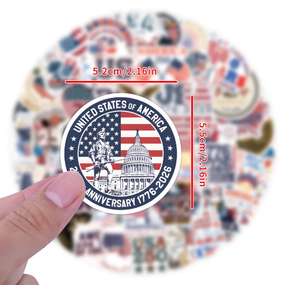 United States 250th Anniversary Sticker Pack (55-Piece)