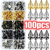 Double-Cap Cone Studs for DIY Punk Fashion