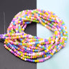 Mixed-Color Rondelle Glass Beads for Jewelry Making