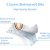 Baby Cotton Gauze Bibs with Waterproof Backing (2-Pack)