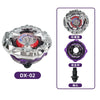 Beyblade Burst Gyro X Starter Pack featuring a silver and purple Beyblade with an inner ring.