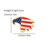 American Flag Cross Enamel Brooch Pin