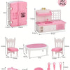 Mini Dollhouse Furniture Set – Bedroom & Kitchen Playset for Kids