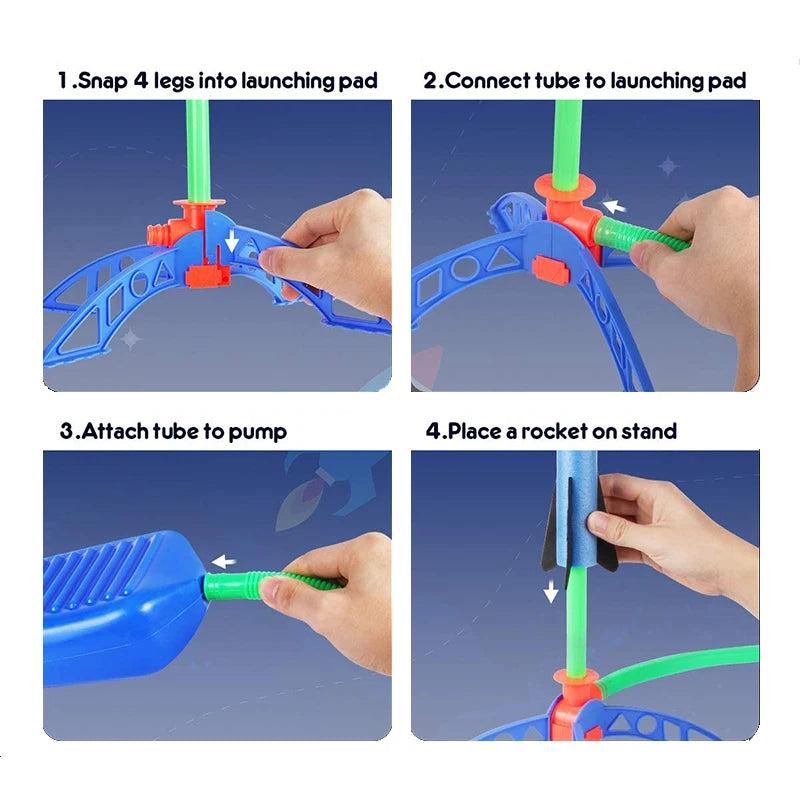 Foot Pump Rocket Launcher Toy