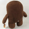 A brown plush bear toy with a round body and short arms is shown against a white background.