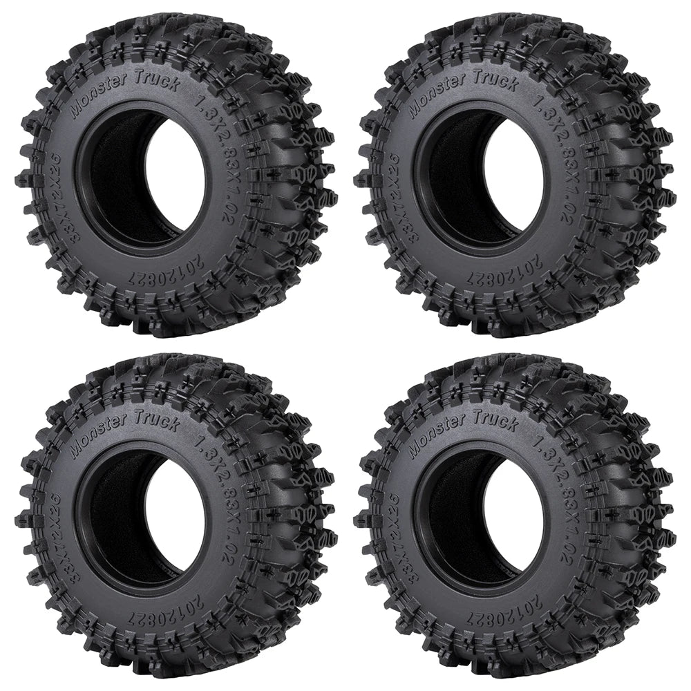 1.3" Mud Terrain Tires for RC Crawler (4-Pack)