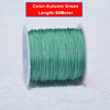 A spool of 50 meter long Autumn Green 0.8mm Nylon Knotting Cord for jewelry making.