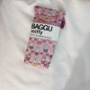 A pink storage bag for Miffy magnetic glasses sleeve with a white label.