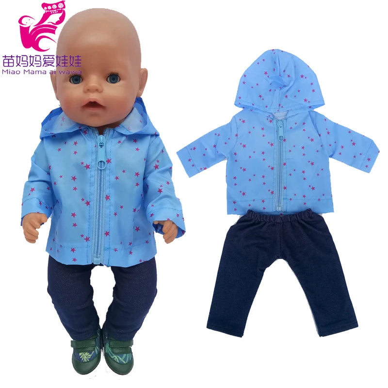 Doll Outfit Set with Hat for 17-43 cm Baby Dolls