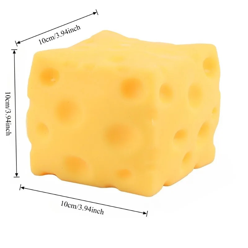 Jumbo Cheese Squeeze Fidget Toy – Slow Rebound Stress Relief