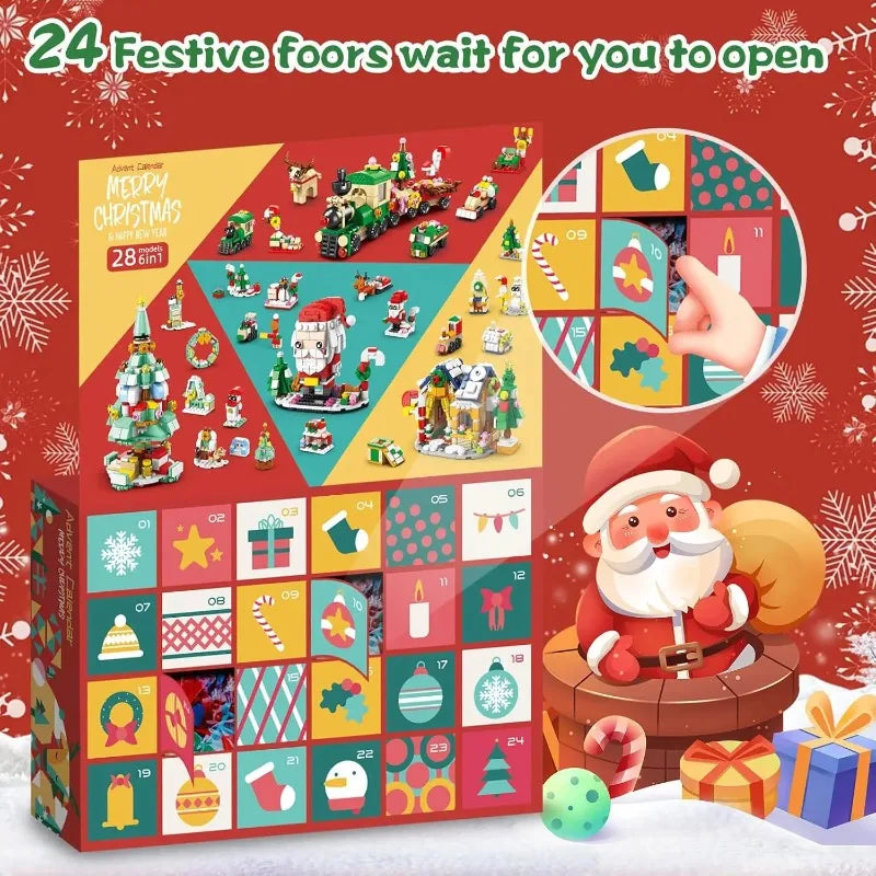 Christmas Advent Calendar Building Blocks Set