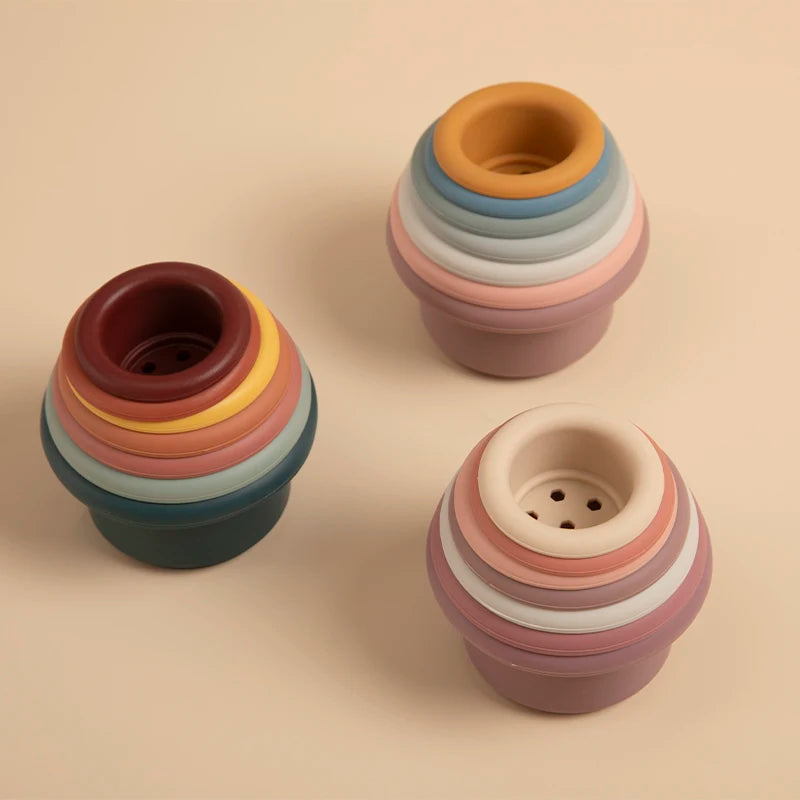 Silicone Stacking Cups for Toddlers – Montessori Nesting Toy