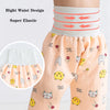 Light orange waterproof baby diaper pants with a skirt featuring cute animal designs for potty training