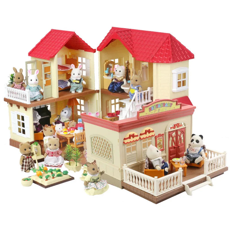 Forest Animal Miniature Dollhouse Furniture Set – 1/12 Scale Bedroom, Kitchen & Bathroom Decor