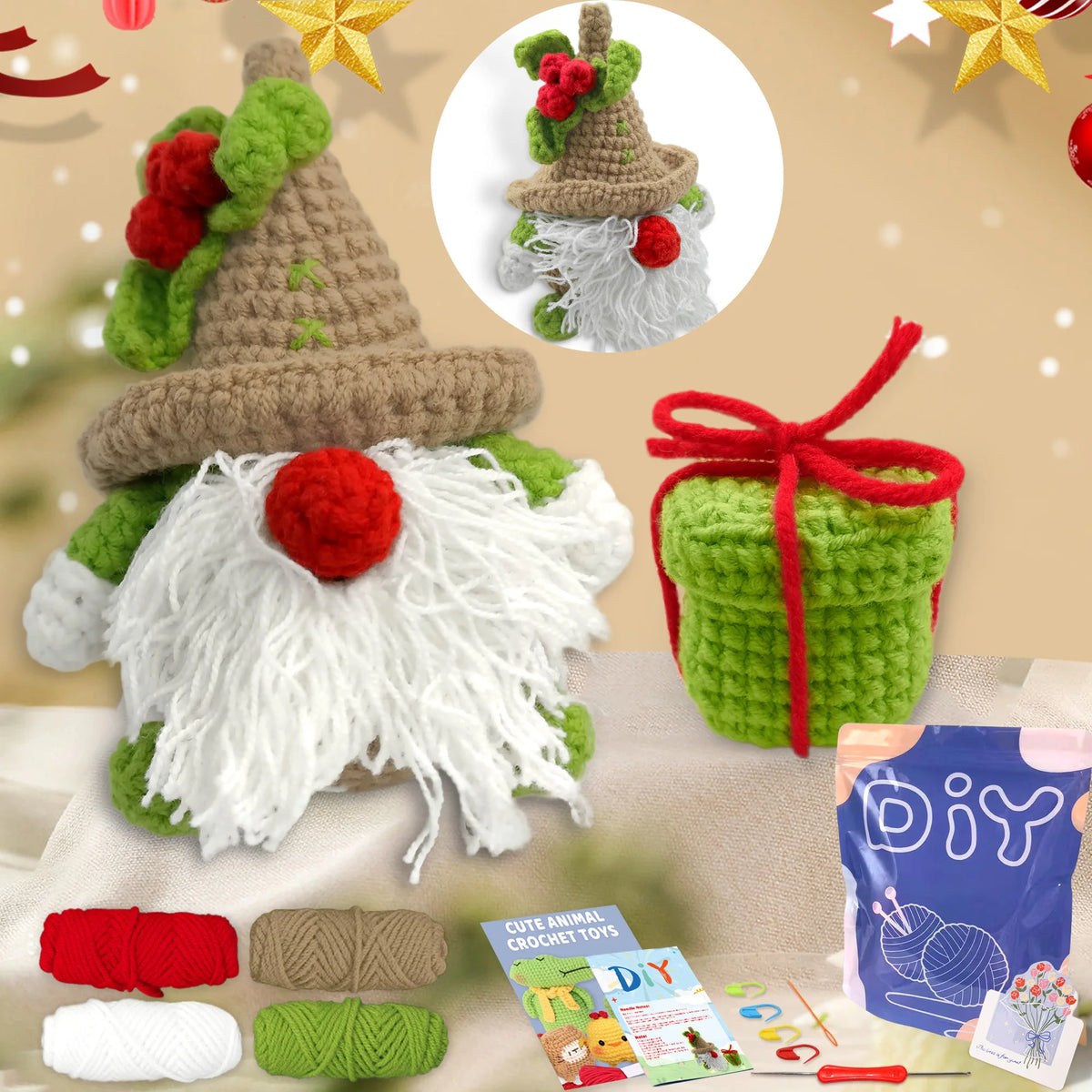 Animal Crochet Kit for Beginners – Complete Starter Set with Step-by-Step Guide