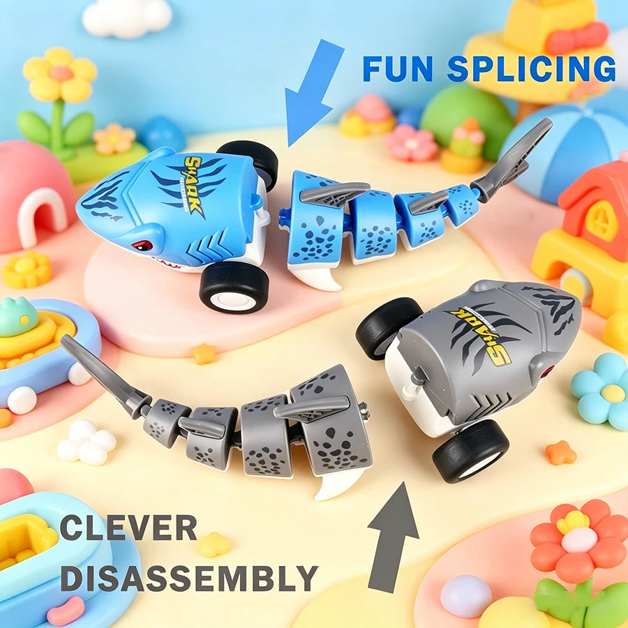 Educational Shark Robot Car with Remote Control and Assembly Kit